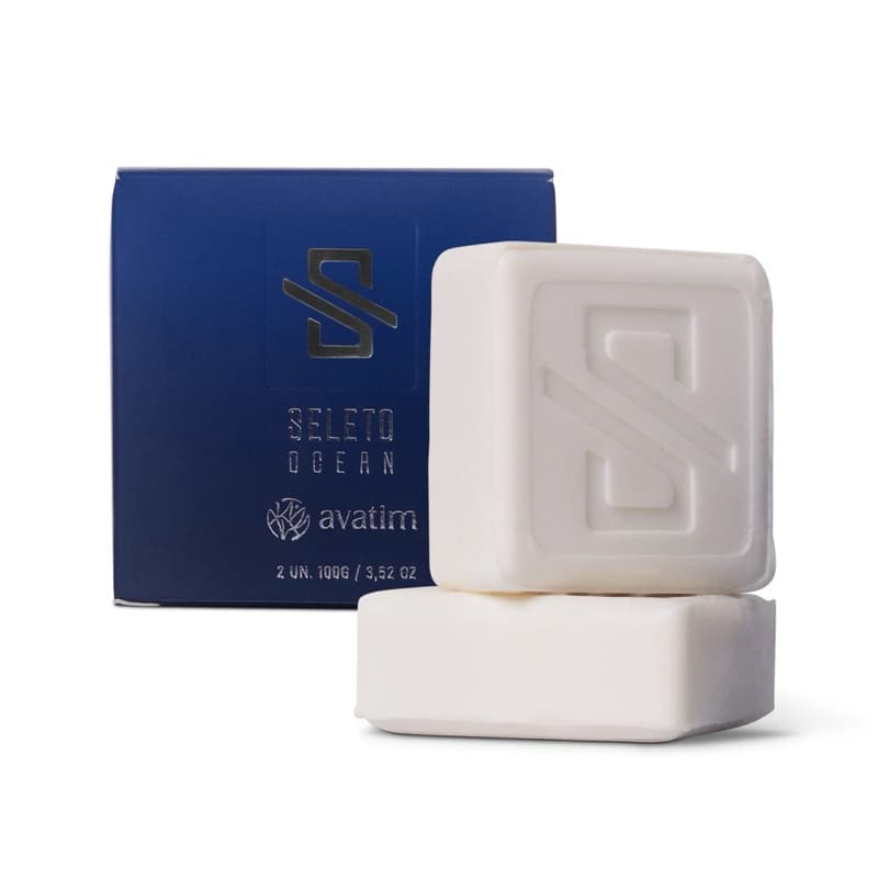 Sabonete  Masculino em Barra 2 em 1 Seleto Ocean 100g (Cx. com 2 unid.)-Avatim