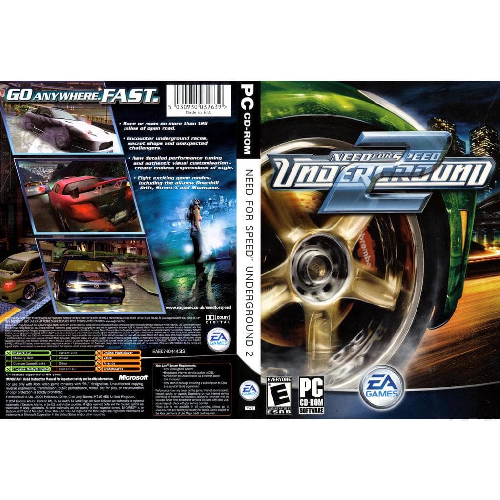 Need For Speed Underground 2 para Pc e notebook Pen drive  Liber