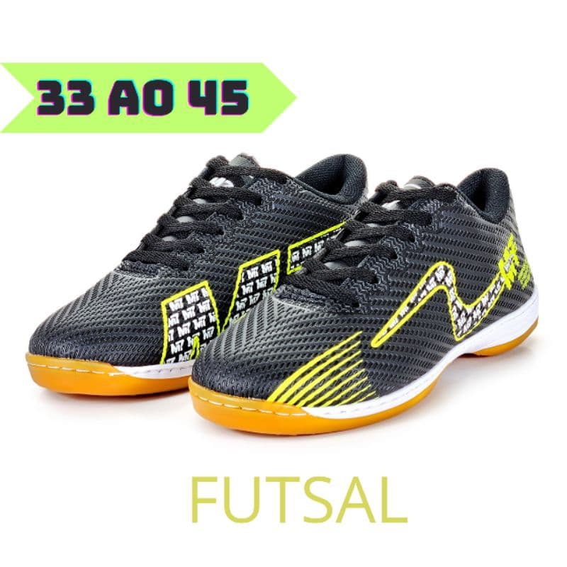 Chuteira Futsal Quadra Salão M7 Leve Antiderrapante  33 - 43 Envio Imediato Premium Barato Promoção
