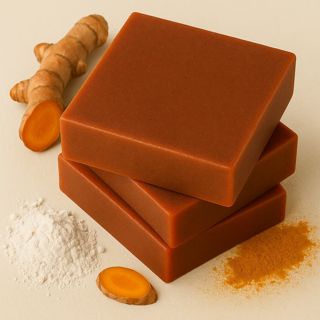 Kit 3 sabonetes de açafrão e argila branca (depila e clareia) 100g cada