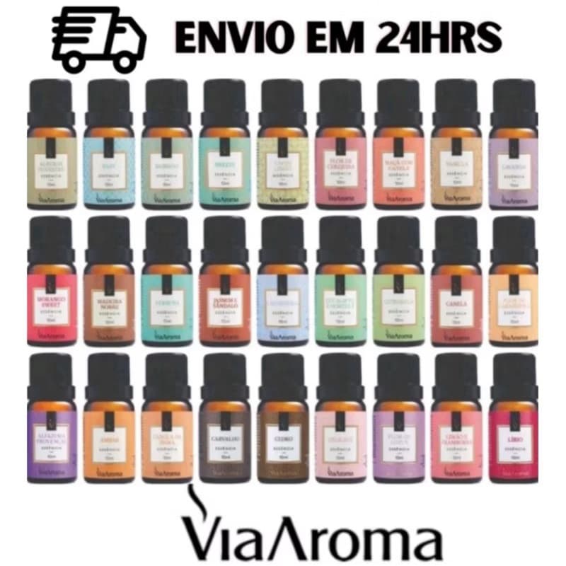 Essência 10ML - Via Aroma para aromatizador de Ambiente Elétrico Linha Classica