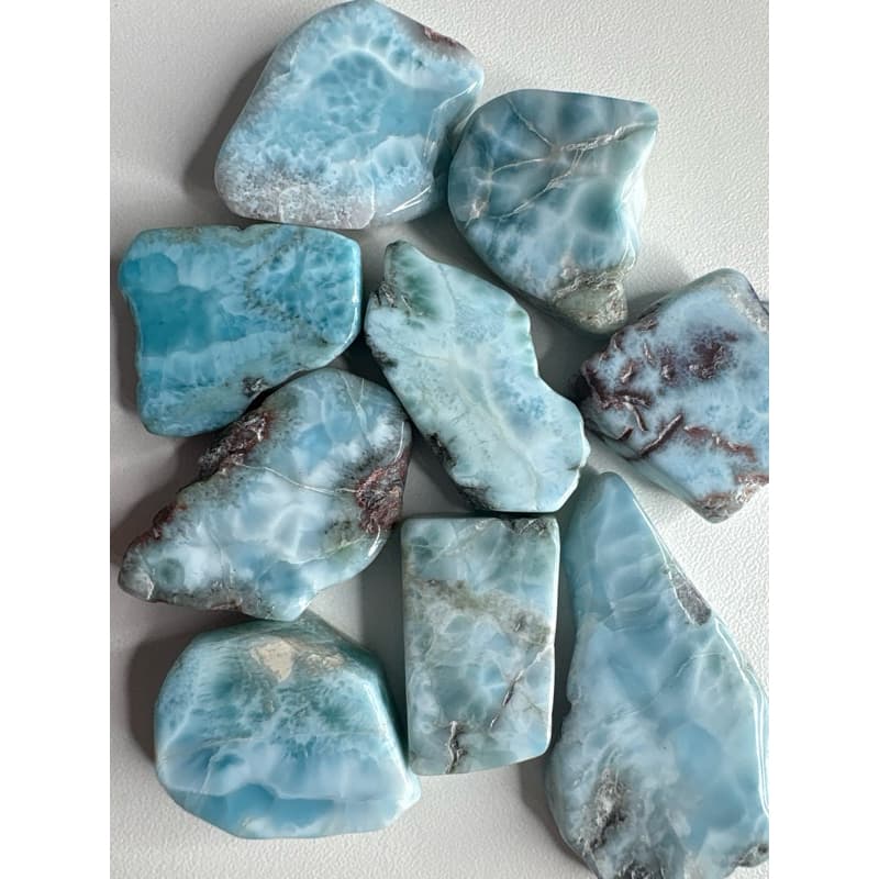larimar, pedra rolada.