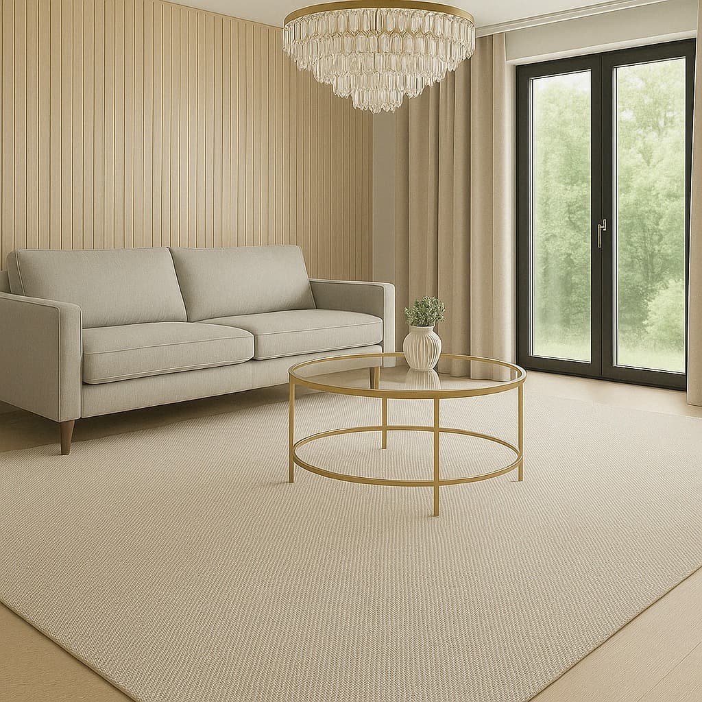 Tapete Grande 3,00 M X 2,00 M Navalhado Bege Sala Quarto Escritório Moderno Elegante Antiderrapante