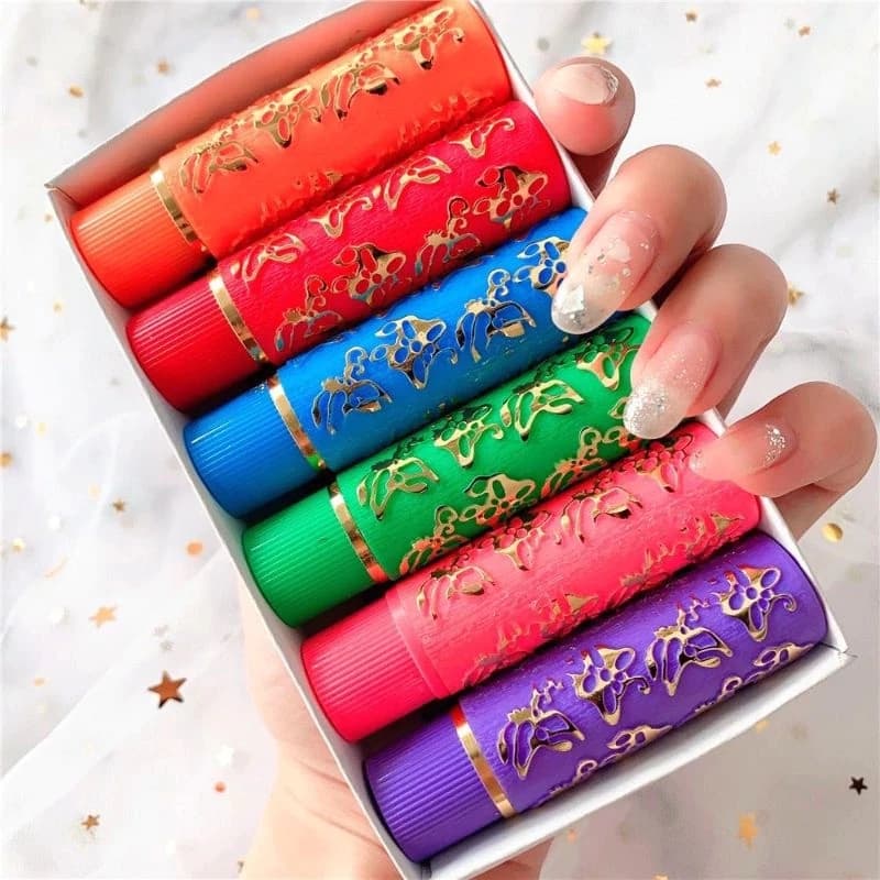 Kit 6 E 12 Unidades Batom Mágico Coloridos da Vovó 24 Horas Longa Duração - Bella Femme