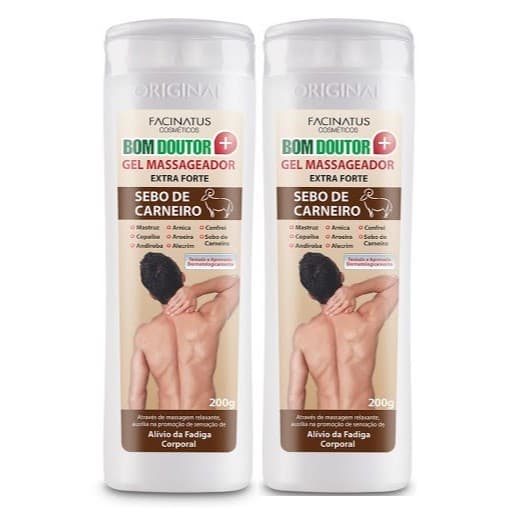 Kit Com 2 Gel Massageador Bom Doutor - Sebo de Carneiro - Facinatus