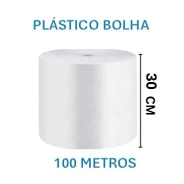 Plástico Bolha - Bobina 30cm X 100 Mts E-commerce Mudança 25 Micras Bolha reforçado