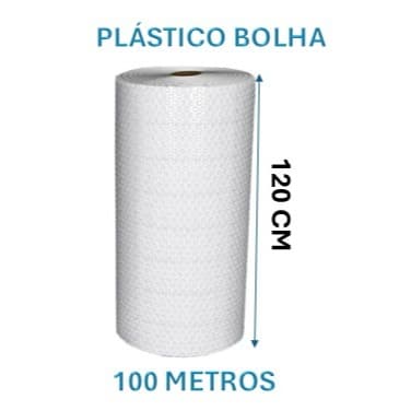 Bobina Plastico Bolha 120cm x 100 mts Alta Qualidade Proteção Resistencia Ideal para  Empacotamento e E-COMMERCE