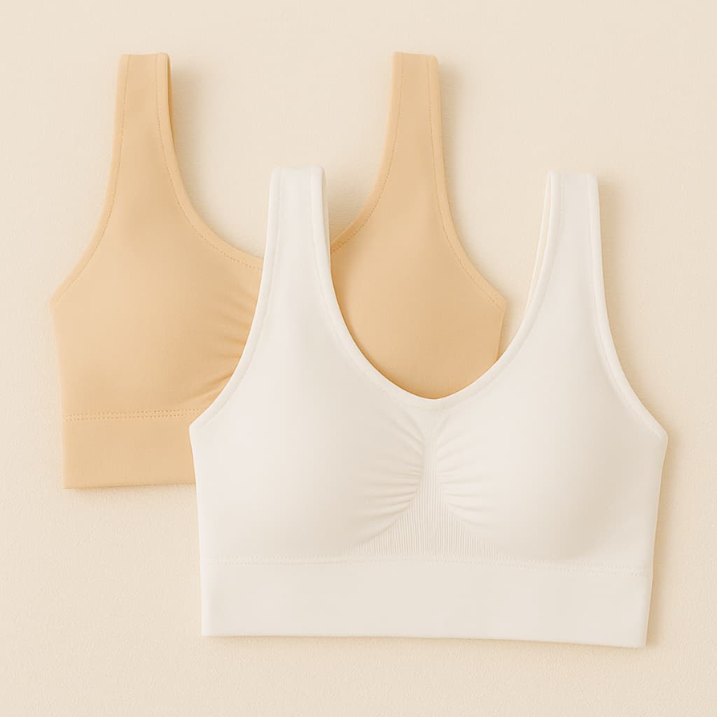 Kit 2 Tops de Academia de Microfibra Simples com Fecho/Alça Grossa