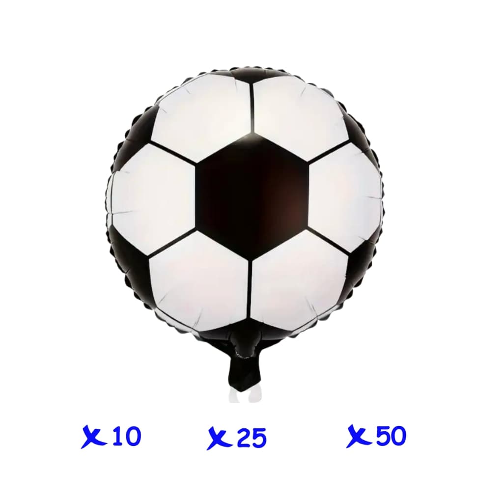 Kit 10 - 25 - 50 Mini Balões Metalizado Futebol 24cm X 31cm Festa Aniversário - Envio Imediato - Top