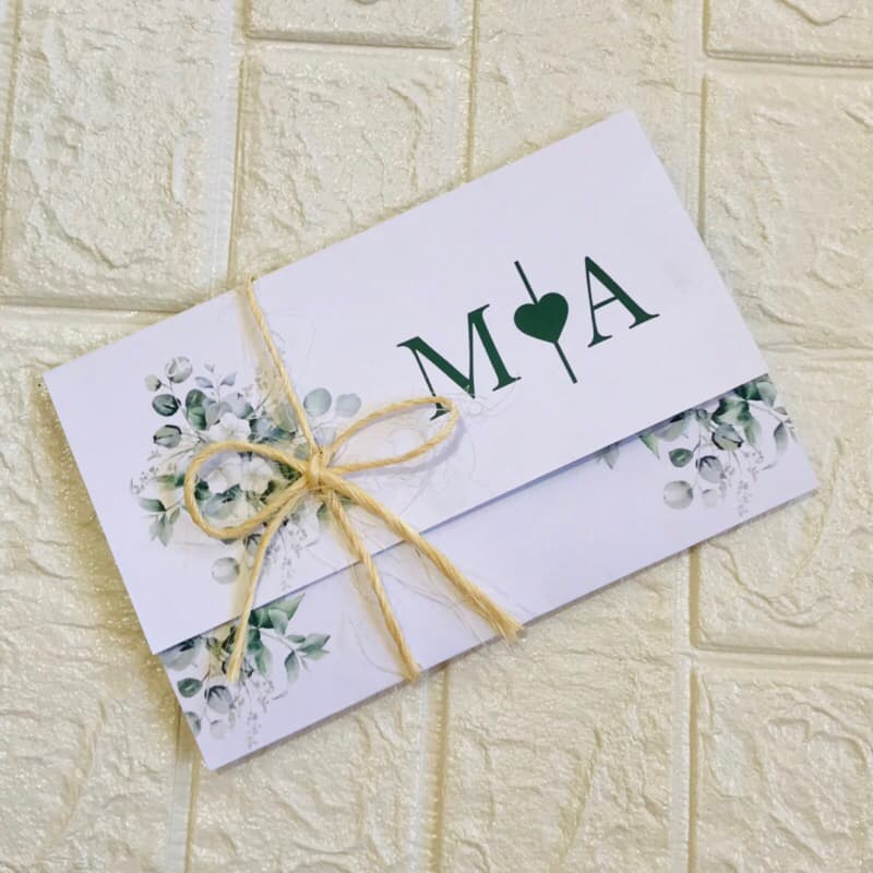 50 Convites de casamento Verde PROMOÇÃO