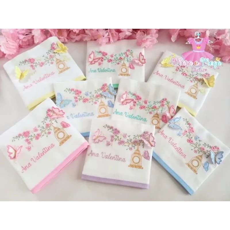 Fralda Bordada Personalizada com nome