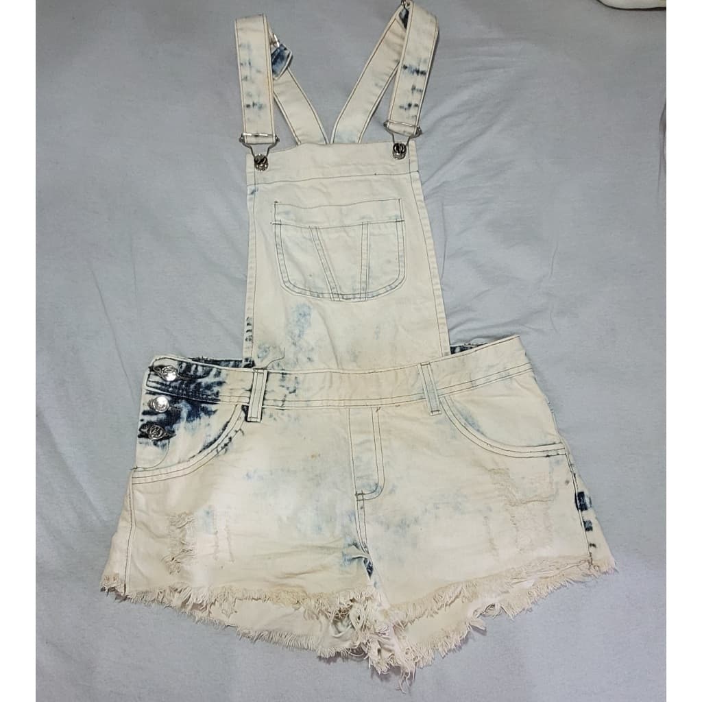 Jardineira Macaquinho Jeans Feminino - Tamanho 38