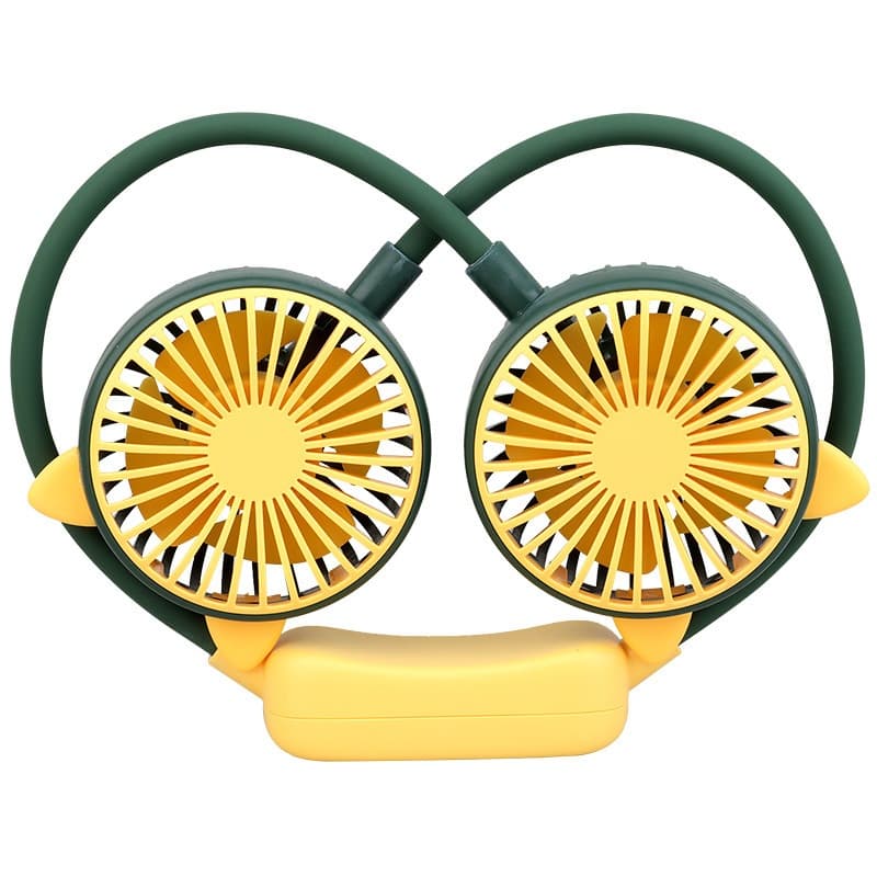 Ventilador de Pescoço Portátil USB com 5 Velocidades, Compacto e Ideal para Mesa e Uso ao Ar Livre