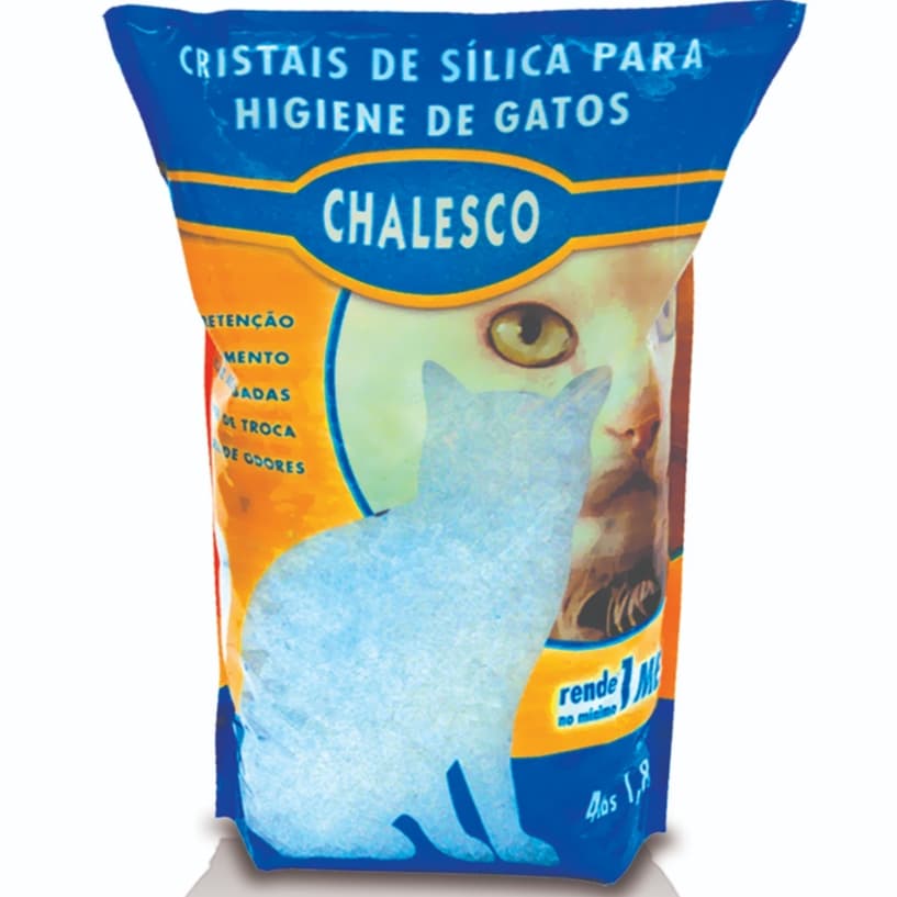 Areia Sanitária Cristais De Sílica grossa 1,8kg Chalesco
