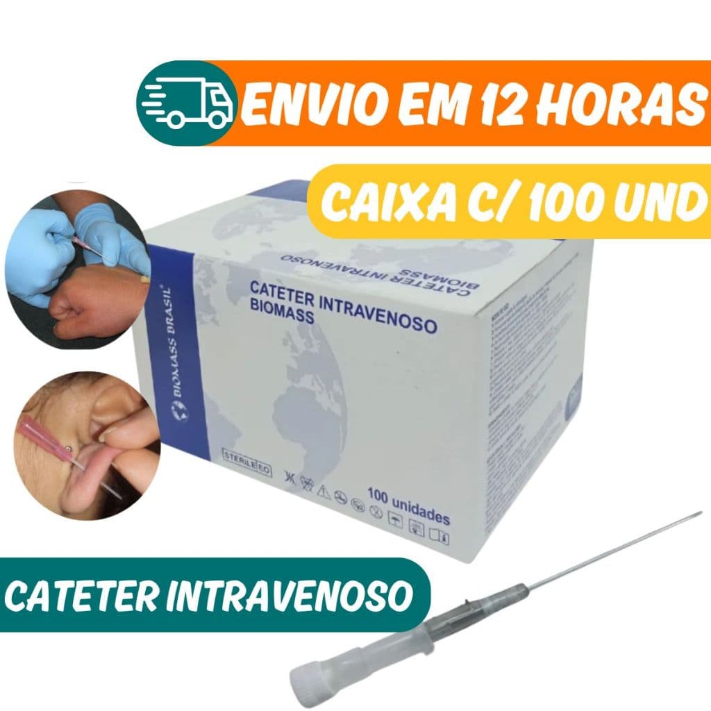 Cateter Periférico Intravenoso Estéril Caixa c/ 100 und. Descartável - Jelco