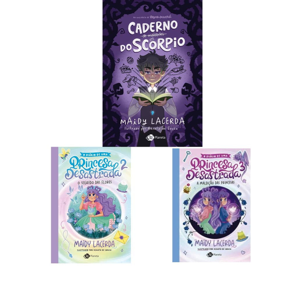 Kit Com 3 Livros - O Diário de Uma Princesa Desastrada (vols. 2 e 3) + O Caderno de Maldades do Scorpio