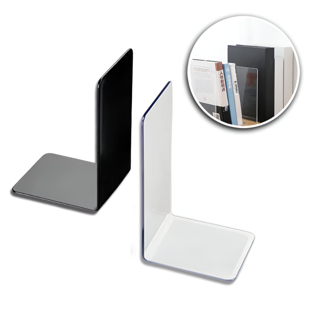 Aparador de Livros KIT 2-10 UN - Suporte/Apoio para Livros em Acrílico, Balcão, Estante, Organizador