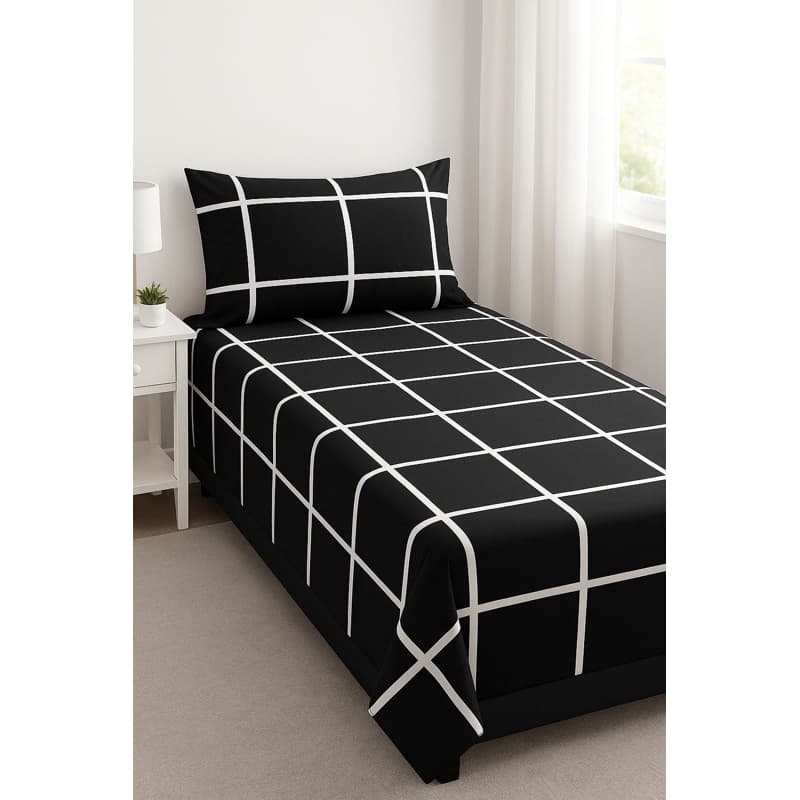 Jogo de Lençol Solteiro 02 peças com Elástico 200 Fios Cama Box