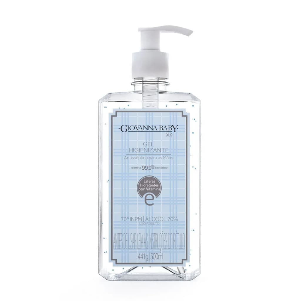 Giovanna Baby Álcool em Gel Higienizante Giovanna Baby Blue 500ml 70º GL | 70° INPM