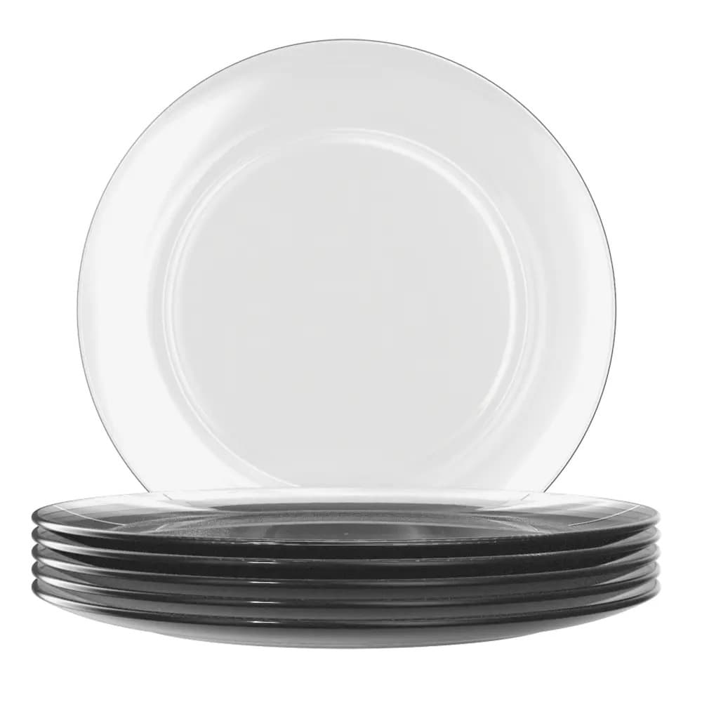 Jogo de Pratos Raso Gourmet Astral 26cm Conjunto Duralex Nadir LissC