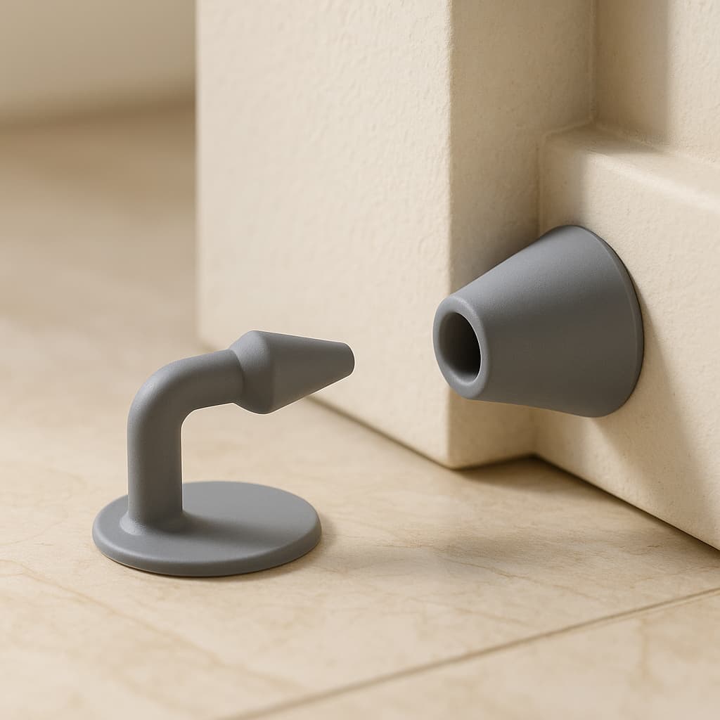 Trava de Porta Batente Fixador Prendedor Adesivo Amortece Impacto Batedor Peso Segurador