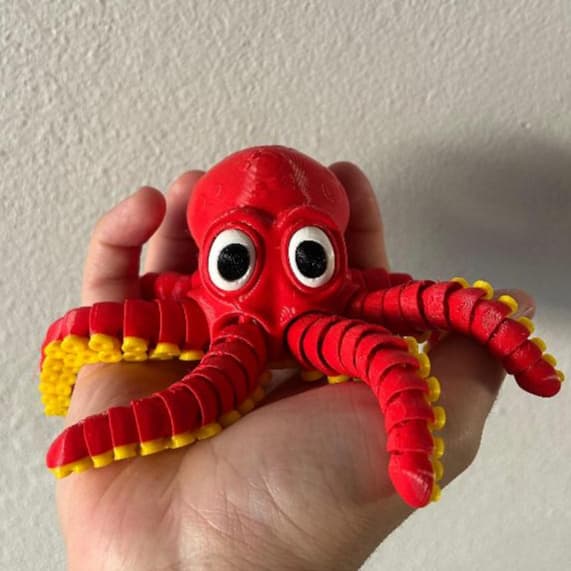 Brinquedos articulados - Polvo articulado - Lagartixa articulada