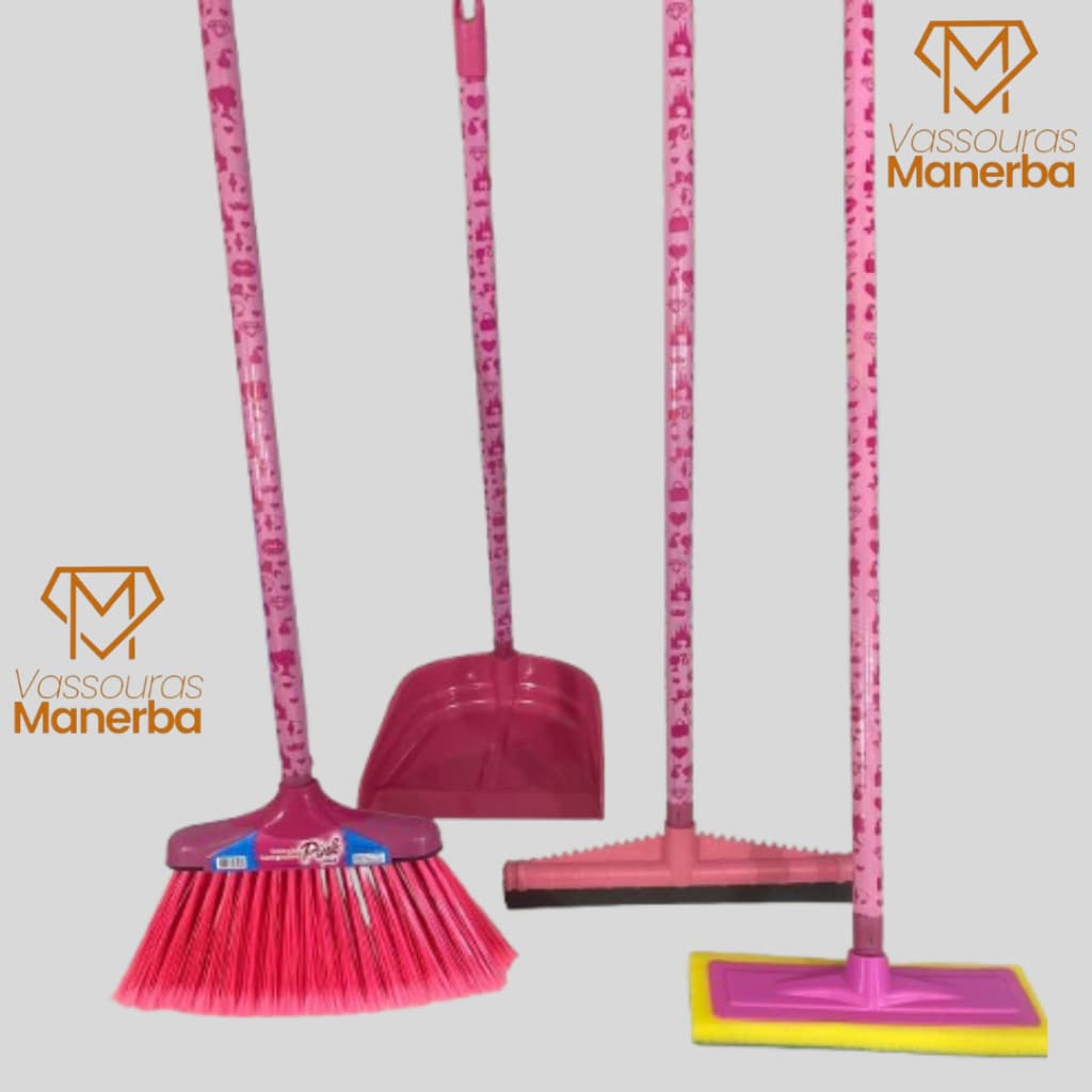 KIT DE LIMPEZA TUDO PINK COM LAVA AZULEJO