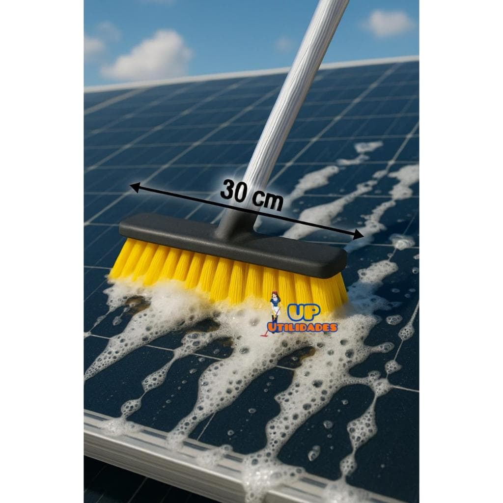 VASSOURA LIMPA PARA-BRISAS PAINEL SOLAR - LINHA PROFISSIONAL - OPÇÃO COM OU SEM CABO