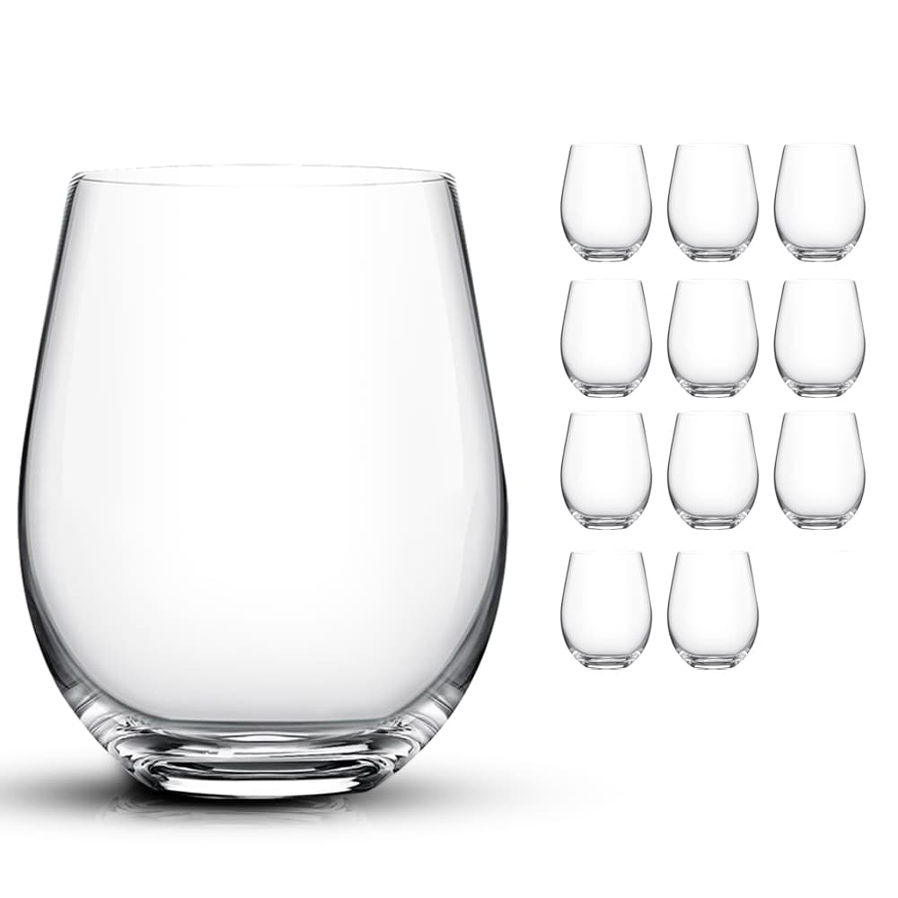 Kit 12 Copos de Vidro 450 ml – Design Moderno, Redondo, Resistente e Transparente | Para Bebidas, Drinks, Suco, Refri