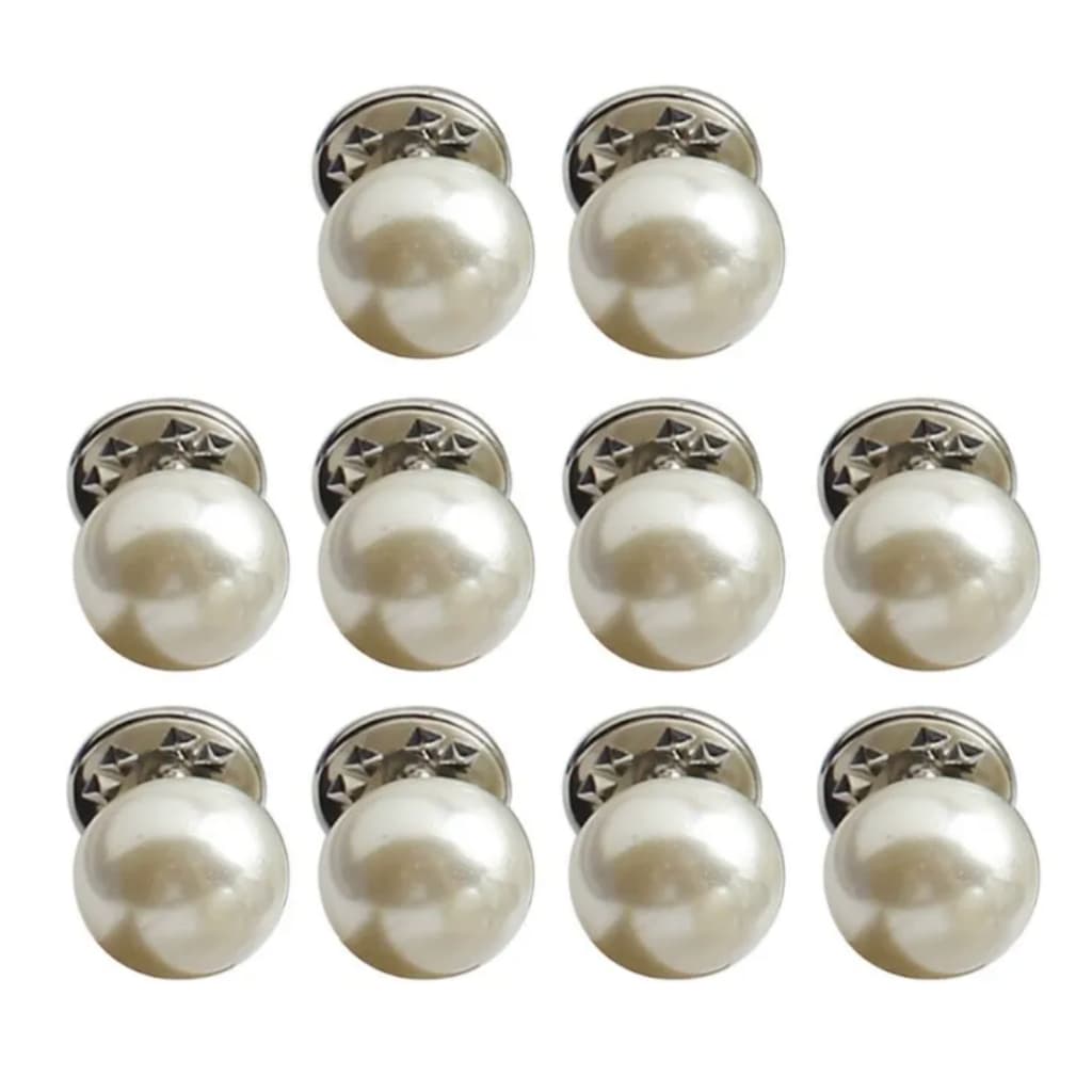 10 Peças Mini Broche Pin Botton Pérola