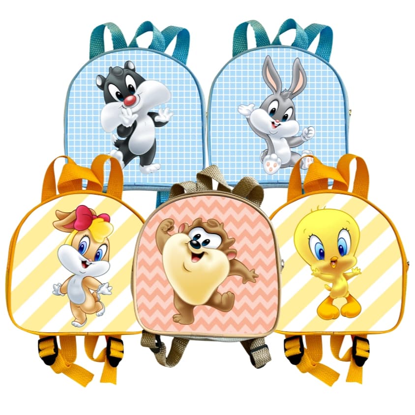 10 Mochilinhas tema Baby Looney Tunes - Lembrancinha de aniversário infantil