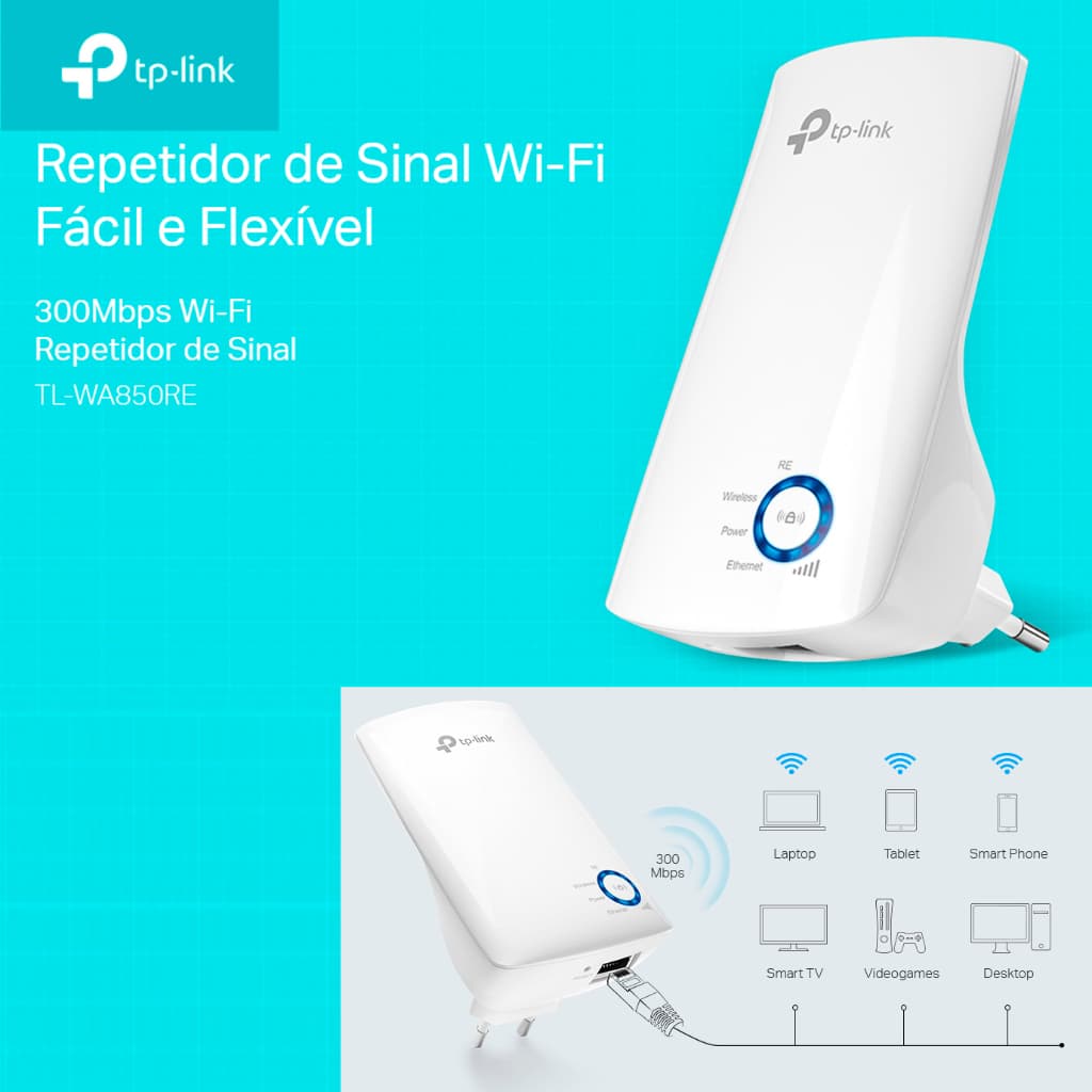 TP-Link  Repetidor Wi-Fi Network 300Mbps - TL-WA850RE
