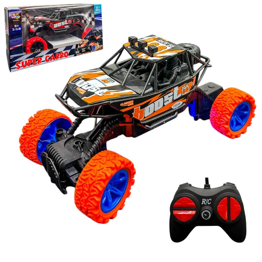 Carrinho Controle Remoto Pilha 4x4 Jeep Off Road Anda Na Terra Monster Truck envio rapido