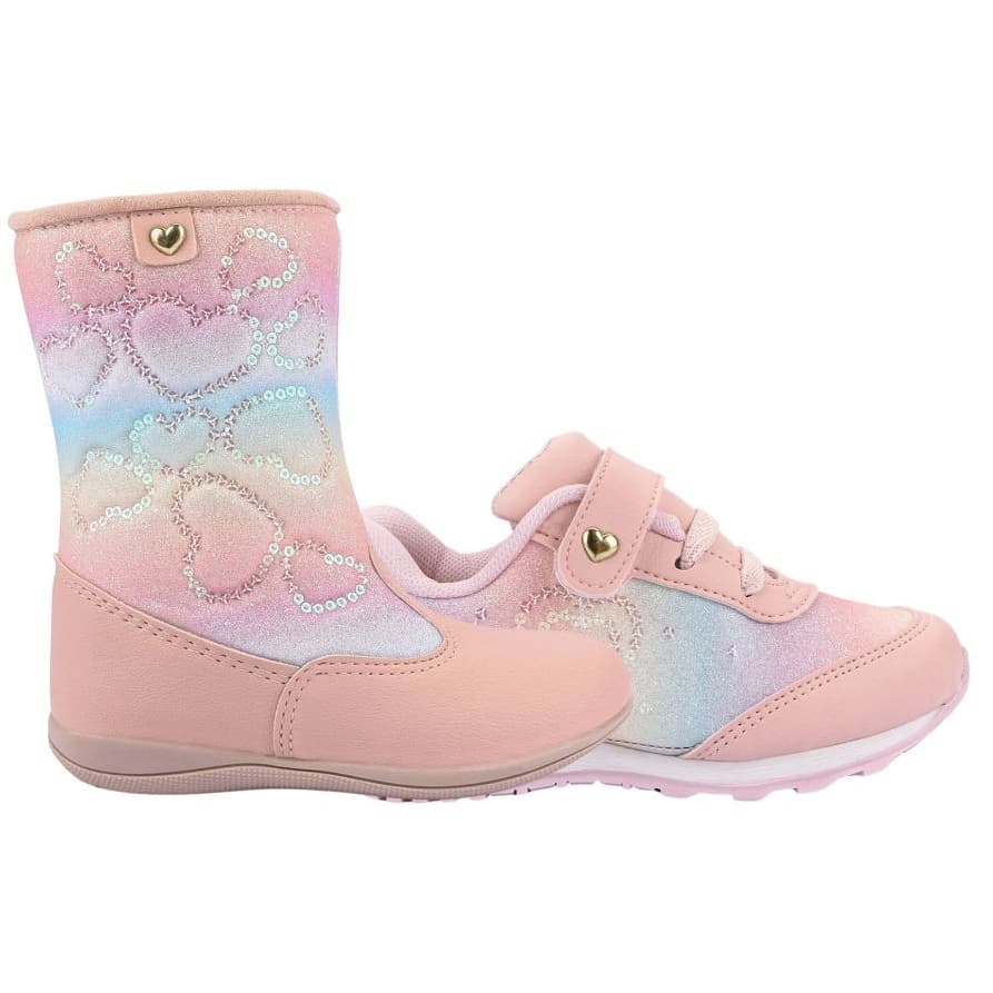 Bota Infantil Menina Tenis Infantil Menina Kit 2 Pares Botinha Infantil Tenis Menina Feminino 23Ao34