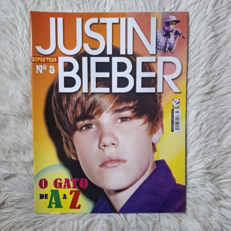 Revista Poster Justin Bieber laranja