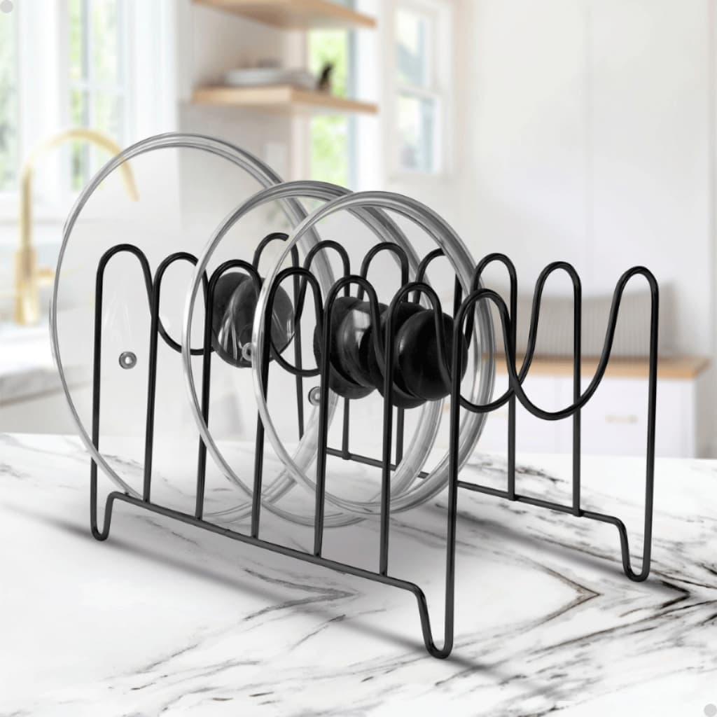 Suporte Para Tampas Organizador Aramado Para Pia Armário Balcão