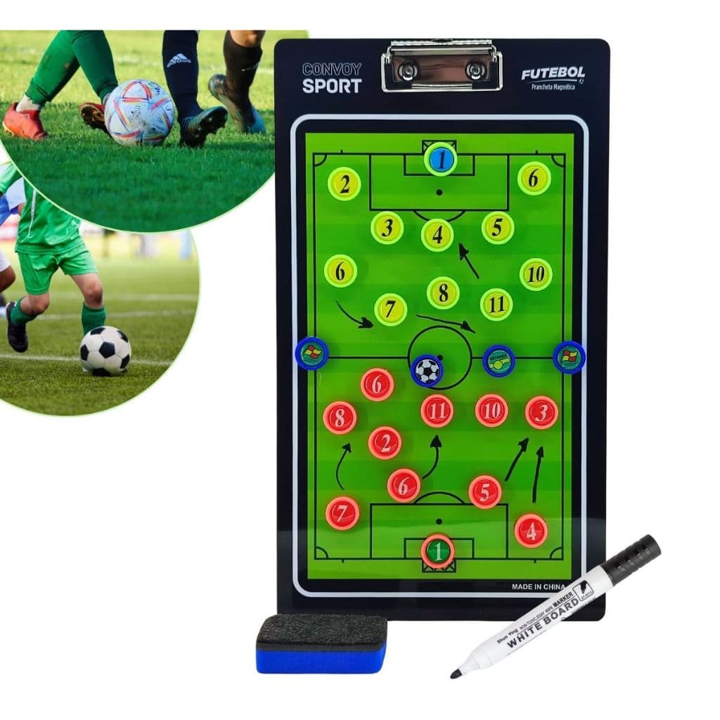 Prancheta Tática Magnética Para Futebol Com Caneta - Campo