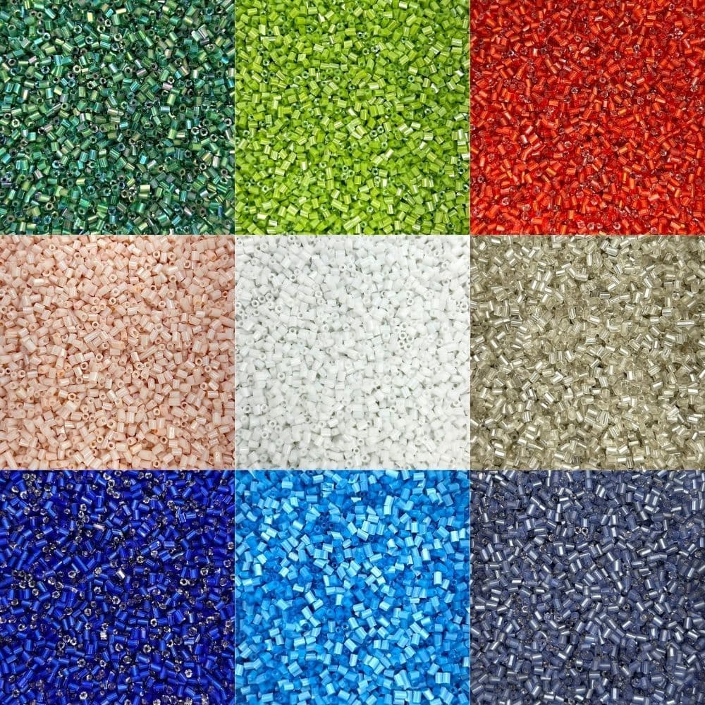 Até 8000 peças Miçanga Passante Vidrilho Tubo