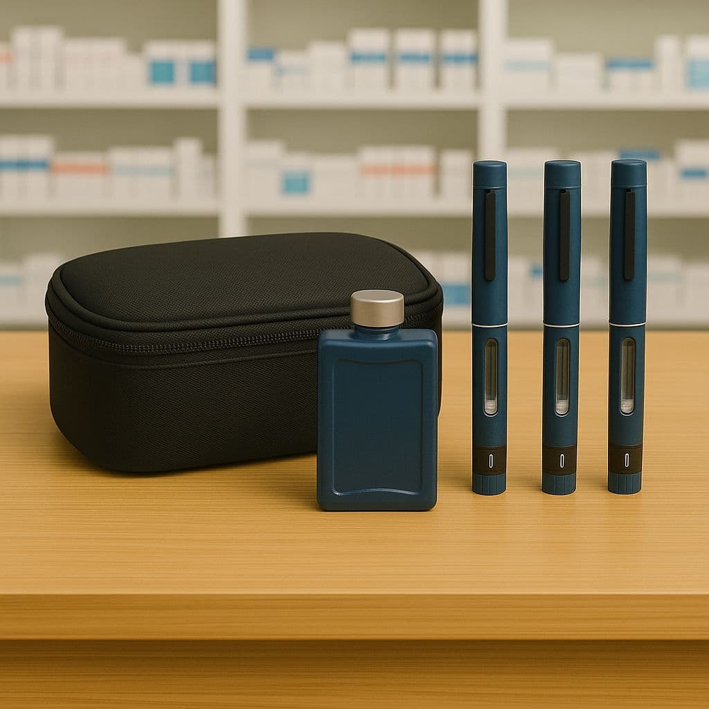 Estojo INSULINA  PRETO medicamentos para diabéticos + GELO