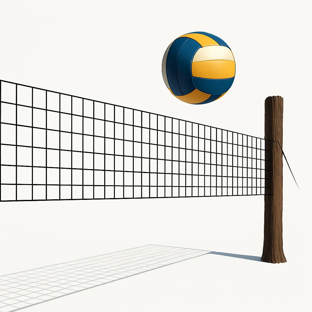 Rede de Vôlei 5m x1m Proteção U.V Fio De Nylon Sem Faixa