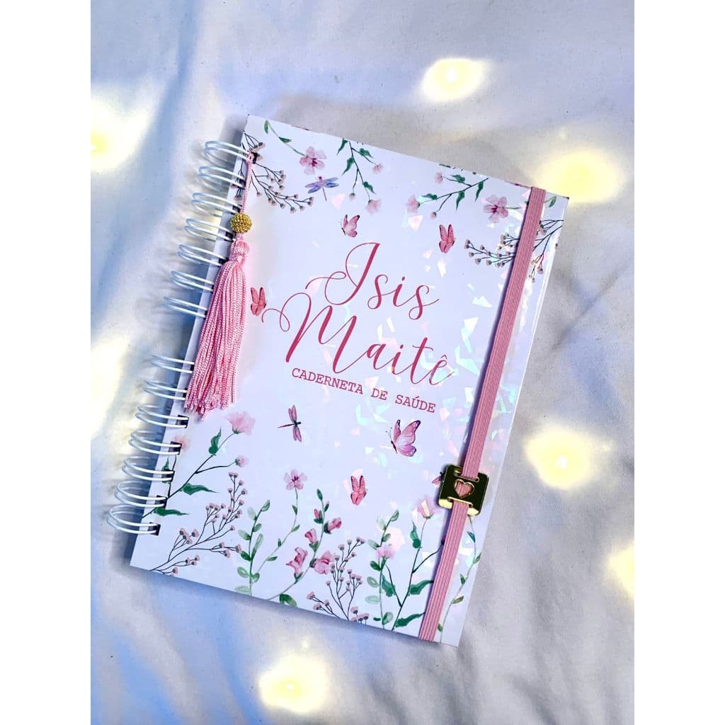 Caderneta de saude vacinação menina personalizada luxo jardim