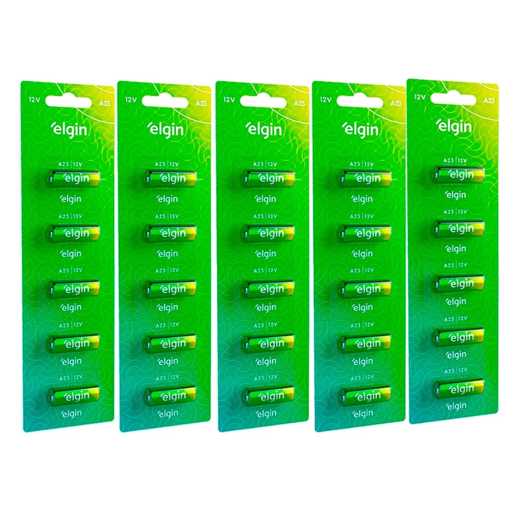 Pilhas Baterias Elgin 23a 12v A23 Alcalina Para Controle Portão