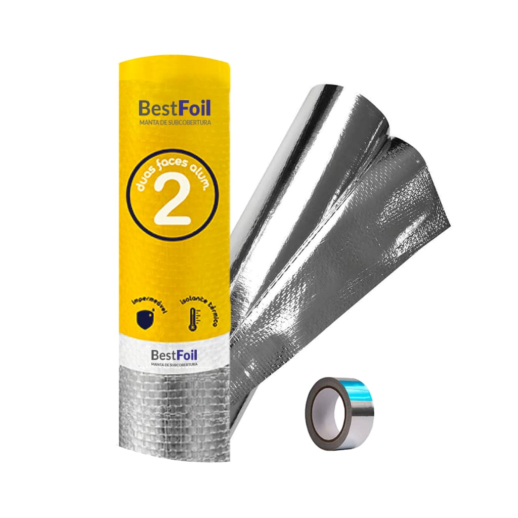 Manta Térmica P/ Telhado 2 Faces Reforçada 25m2 + Fita para emenda