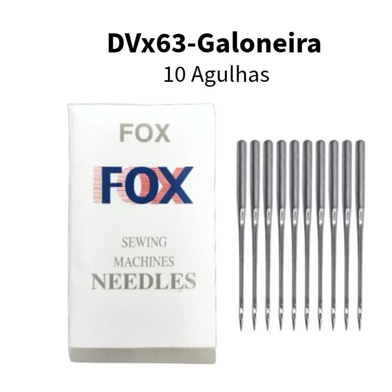 Agulha DVx63 Galoneira Industrial Nº9/10/11/12/14/16/18c/10un. FOX
