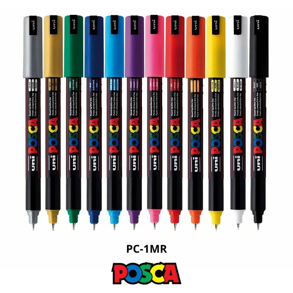 Caneta Posca PC-1MR 0.7mm Uniball Ponta Extra Fina Original