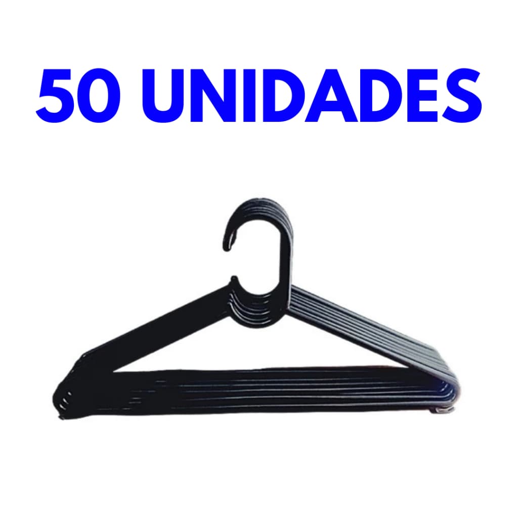 Cabides para Roupas, Kit de Cabides para Roupas Cabide Preto adulto, cabide reforçado adulto Fabrica