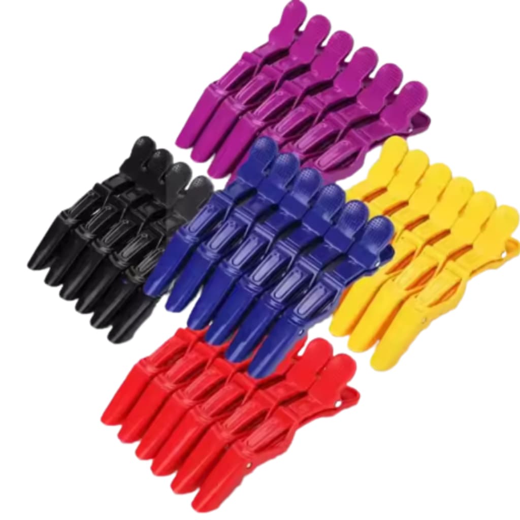 Kit 6 Presilha P/ Cabelo Jacaré Crocodilo Cabeleireiro