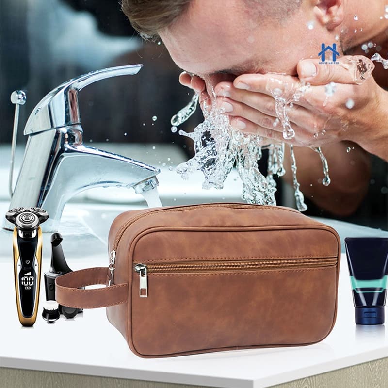 Bolsa Necessaire para Viagem de Couro Organizadora Bolsa Executivo