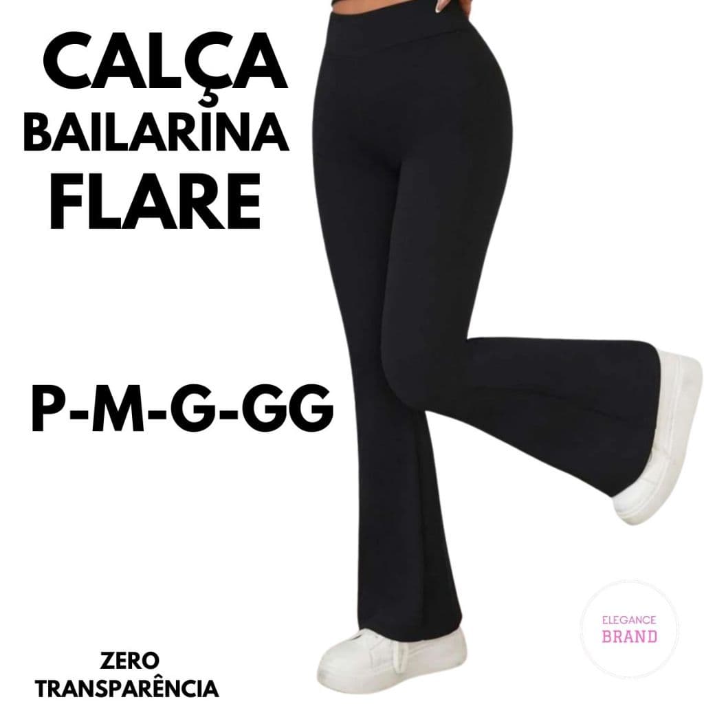 Calça Legging Bailarina Flare P Ao GG PROMOÇÃO