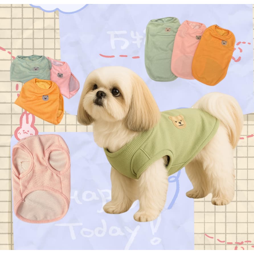 Roupa Pet Leve E Colorida Estilo Fresquinho Para Cães E Gatos No Verão